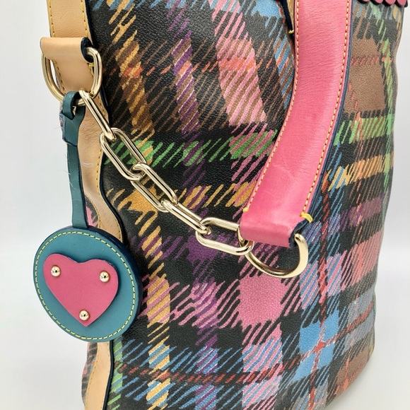 Dooney & Bourke whimsical plaid shoulder handbag - Picture 3 of 8